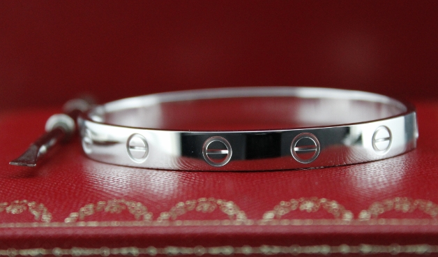 (image for) LIKE NEW CARTIER 18K WHITE GOLD LOVE BANGLE